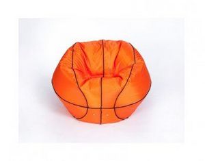 Кресло-мешок Баскетбольный мяч малый оранжево-черное в Нытве - nytva.ok-mebel.com | фото 1