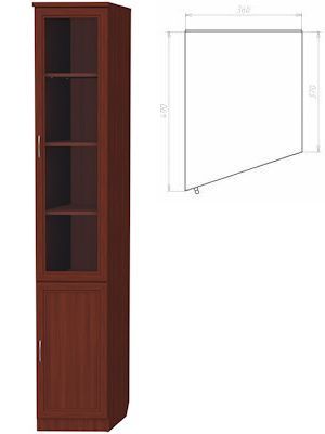 Шкаф для книг (консоль левая) арт. 201 в Нытве - nytva.ok-mebel.com | фото 2