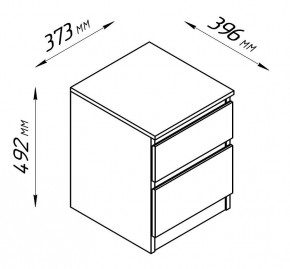 2.03.03.050.4 КАСТОР тумба 2 ящика RU серая в Нытве - nytva.ok-mebel.com | фото 3