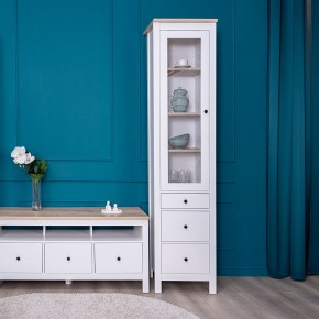 2.08.07.120.14 САГА шкаф с витриной 50 белый/ясень RU в Нытве - nytva.ok-mebel.com | фото 3