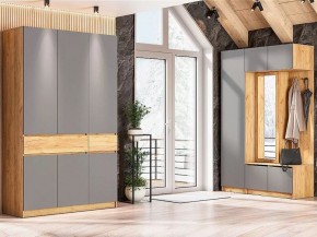 АВИНЬОН Прихожая Пенал (Дуб Крафт золотой/Графит серый) в Нытве - nytva.ok-mebel.com | фото 4