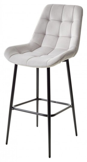 Барный стул ХОФМАН, цвет H-09 Светло-серый, велюр / черный каркас М-City в Нытве - nytva.ok-mebel.com | фото 1