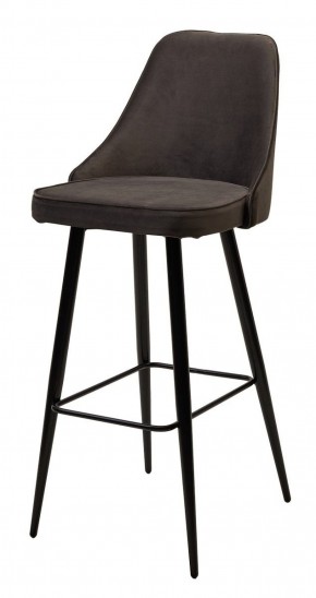 Барный стул NEPAL-BAR ГРАФИТ #14, велюр/ черный каркас (H=78cm) М-City в Нытве - nytva.ok-mebel.com | фото