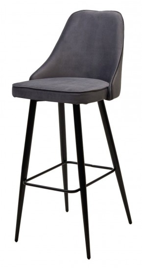 Барный стул NEPAL-BAR СЕРЫЙ #27, велюр/ черный каркас (H=78cm) М-City в Нытве - nytva.ok-mebel.com | фото