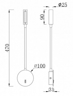 Бра Maytoni Stem C035WL-L3MG3K в Нытве - nytva.ok-mebel.com | фото 5