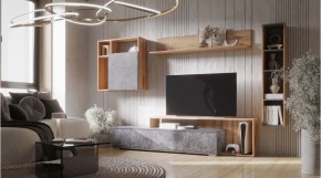 ДАЛЛАС Гостиная (модульная) цемент темный в Нытве - nytva.ok-mebel.com | фото