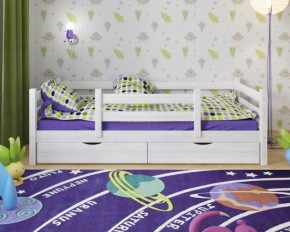 Детская кровать из массива березы Соня-5 (Белый/Лак) в Нытве - nytva.ok-mebel.com | фото