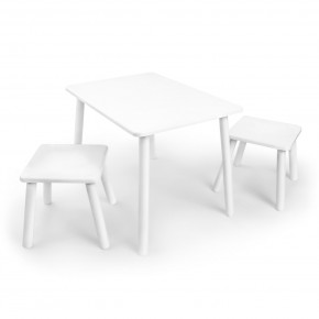 Детский комплект стол и два табурета Rolti Baby (белая столешница/белое сиденье/белые ножки) в Нытве - nytva.ok-mebel.com | фото