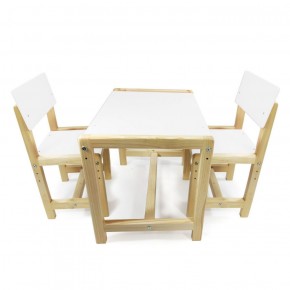 Детский растущий комплект стол и два стула  Я САМ "Лофт" (Белый, Сосна) в Нытве - nytva.ok-mebel.com | фото