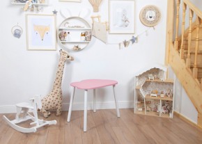 Детский стол Rolti Baby «Облачко»  (розовый/белый, массив березы/мдф) в Нытве - nytva.ok-mebel.com | фото
