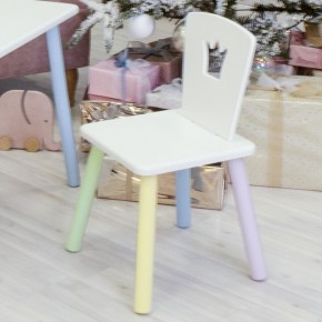 Детский стул Корона (Белый/Белый/Цветной) в Нытве - nytva.ok-mebel.com | фото 1