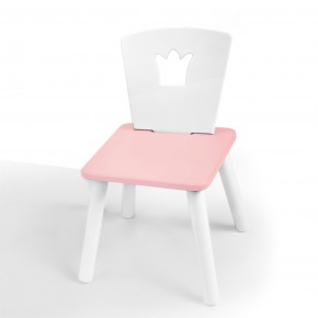 Детский стул Корона (Белый/Розовый/Белый) в Нытве - nytva.ok-mebel.com | фото 1