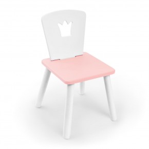 Детский стул Rolti Baby «Корона» (белый/розовый/белый, массив березы/мдф) в Нытве - nytva.ok-mebel.com | фото