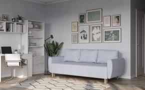Диван-кровать Тулисия пастельно-голубой, ткань рогожка в Нытве - nytva.ok-mebel.com | фото 4