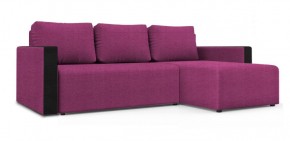 Диван угловой Алиса 3 Shaggy FUCHSIA - TEOS BLACK в Нытве - nytva.ok-mebel.com | фото