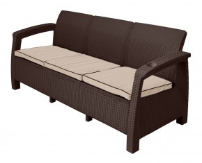 Диван Yalta Premium Sofa 3 Set (Ялта) шоколадный (+подушки под спину) в Нытве - nytva.ok-mebel.com | фото 1