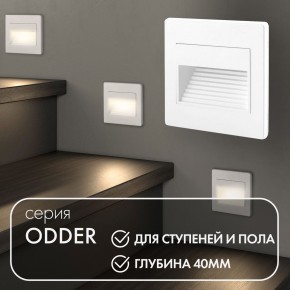 DK3050-WH Светильник встраиваемый в стену, IP 20, LED 3000, 1 Вт, белый, пластик в Нытве - nytva.ok-mebel.com | фото 5