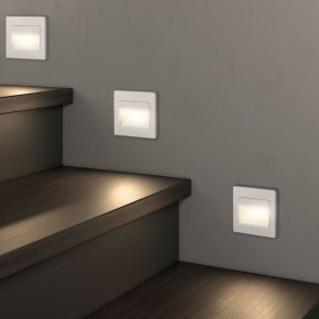 DK3050-WH Светильник встраиваемый в стену, IP 20, LED 3000, 1 Вт, белый, пластик в Нытве - nytva.ok-mebel.com | фото 6