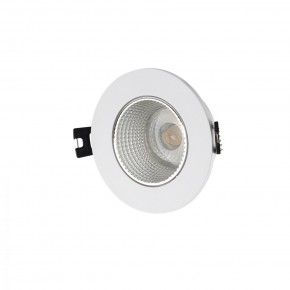 DK3061-WH+CH Встраиваемый светильник, IP 20, 10 Вт, GU5.3, LED, белый/хром, пластик в Нытве - nytva.ok-mebel.com | фото