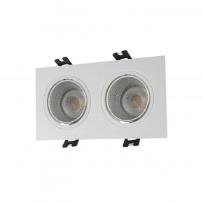 DK3072-WH+CH Встраиваемый светильник, IP 20, 10 Вт, GU5.3, LED, белый/хром, пластик в Нытве - nytva.ok-mebel.com | фото