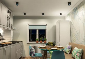 DK3090-BK+CY Светильник накладной IP 20, 10 Вт, GU5.3, LED, черный/голубой, пластик в Нытве - nytva.ok-mebel.com | фото 2