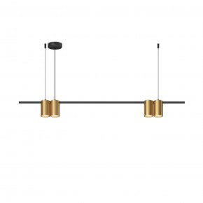 DK4061-BK+SG Подвесной светильник ORBIT, IP20, 4xGU10 LED до 15 Вт, черный + сатинированное золото, алюминий в Нытве - nytva.ok-mebel.com | фото 3