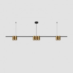 DK4063-BK+SG Подвесной светильник ORBIT, IP20, 7xGU10 LED до 15 Вт, черный + сатинированное золото, алюминий в Нытве - nytva.ok-mebel.com | фото 2