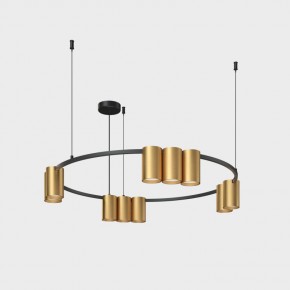 DK4065-BK+SG Подвесной светильник ORBIT , IP20, 10xGU10 LED до 15 Вт, черный + сатинированное золото, алюминий в Нытве - nytva.ok-mebel.com | фото 2