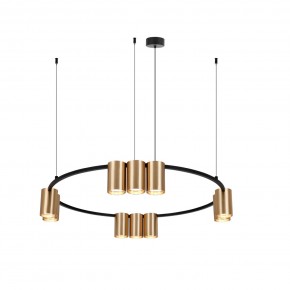 DK4065-BK+SG Подвесной светильник ORBIT , IP20, 10xGU10 LED до 15 Вт, черный + сатинированное золото, алюминий в Нытве - nytva.ok-mebel.com | фото 3