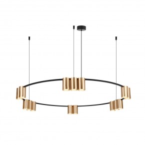 DK4067-BK+SG Подвесной светильник ORBIT, IP20, 15xGU10 LED, до 15 Вт, черный + сатинированное золото, алюминий в Нытве - nytva.ok-mebel.com | фото 3