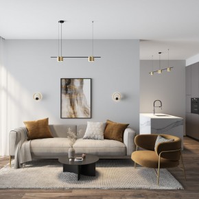 DK5060-BK+SG Бра ORBIT, IP20, 3000К, LED, 10 Вт, черный + сатинированное золото, алюминий в Нытве - nytva.ok-mebel.com | фото 5
