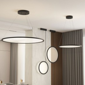 DK6616-BK Подвесной горизонтальный светильник Veil со светодиодом H900 d600 220V 48W 3000-6000K IP20 черный алюминий в Нытве - nytva.ok-mebel.com | фото 5