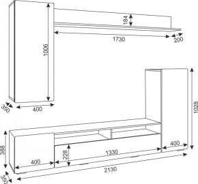 Гостиная Альфа (Белый/Белый глянец) в Нытве - nytva.ok-mebel.com | фото 4