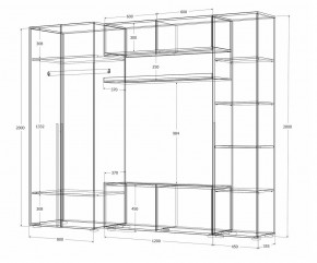 Гостиная Норден (Дуб Крафт белый) в Нытве - nytva.ok-mebel.com | фото 4