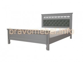 ГРАЦИЯ Кровать из массива 1400 (Антрацит/Серый шифер) в Нытве - nytva.ok-mebel.com | фото