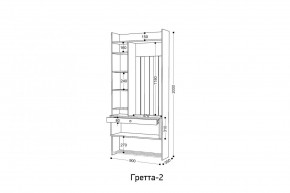 ГРЕТТА Прихожая (дуб сонома/ясень черный) в Нытве - nytva.ok-mebel.com | фото 5