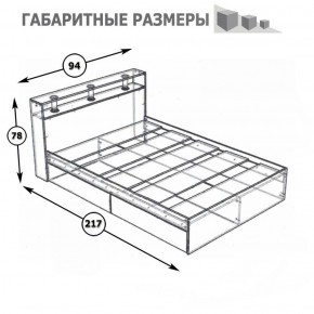 Камелия Кровать 0900, цвет венге/дуб лоредо, ШхГхВ 93,5х217х78,2 см., сп.м. 900х2000 мм., без матраса, основание есть в Нытве - nytva.ok-mebel.com | фото 3