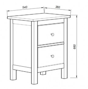 Комод 02 Кантри белый с двумя ящиками в Нытве - nytva.ok-mebel.com | фото 3