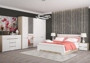 Комод 1200 АНТАЛИЯ (Сонома/Белый софт) в Нытве - nytva.ok-mebel.com | фото 3