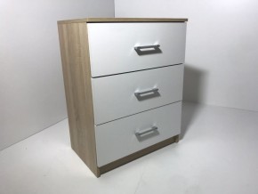 Комод 3 ящика (дуб сонома/белый) в Нытве - nytva.ok-mebel.com | фото