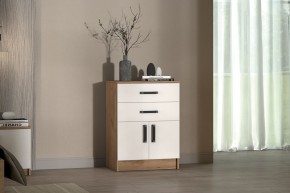 Комод Эконом (Дуб крафт золотой/Белый текстурный) в Нытве - nytva.ok-mebel.com | фото 3