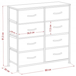 Комод Leset Линкс 8 ящ. (к/з), Каркас Белый, ящики Белые в Нытве - nytva.ok-mebel.com | фото 8