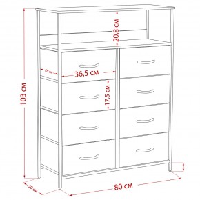 Комод Leset Локи 8 ящ. с полкой в Нытве - nytva.ok-mebel.com | фото 12