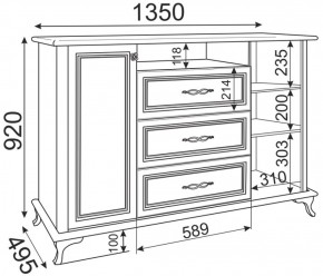 Комод М03 Скарлетт (бодега светлая) в Нытве - nytva.ok-mebel.com | фото 2