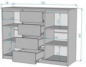 Комод Мальта K118 в Нытве - nytva.ok-mebel.com | фото 2