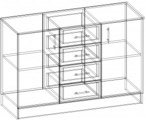 СОФИЯ Комод К1000 2Д (венге/дуб белфорт) в Нытве - nytva.ok-mebel.com | фото 3