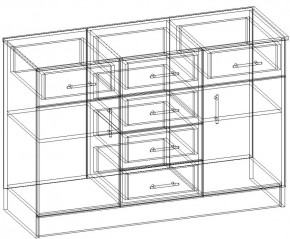 СОФИЯ Комод К1200 2Д (венге/дуб белфорт) в Нытве - nytva.ok-mebel.com | фото 3