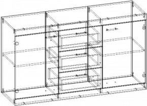 СОНАТА КС-1500 Комод (Дуб сонома/Белый глянец) в Нытве - nytva.ok-mebel.com | фото 2