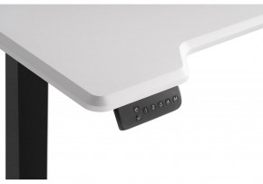 Компьютерный стол Маркос с механизмом подъема 120х75х75 белая шагрень / черный в Нытве - nytva.ok-mebel.com | фото 6