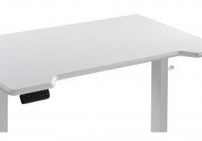 Компьютерный стол Маркос с механизмом подъема 120х75х75 белый / шагрень белая в Нытве - nytva.ok-mebel.com | фото 6